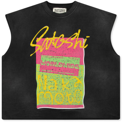 Satoshi Nakamoto Worldwide Sleeveless Tee