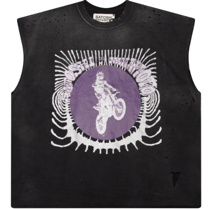 Satoshi Nakamoto Globe of Death Sleeveless Tee