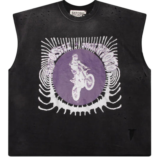Satoshi Nakamoto Globe of Death Sleeveless Tee