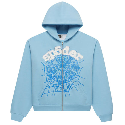 Sp5der OG Web Zip Sweatsuit Sky Blue
