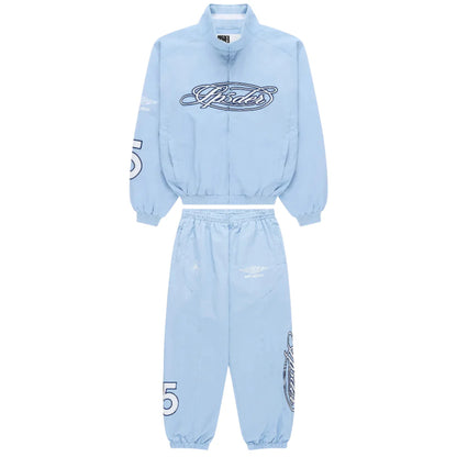 Sp5der Script Warm Up Sweatsuit Sky Blue