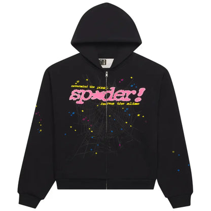 Sp5der Punk V2 Sweatsuit Black