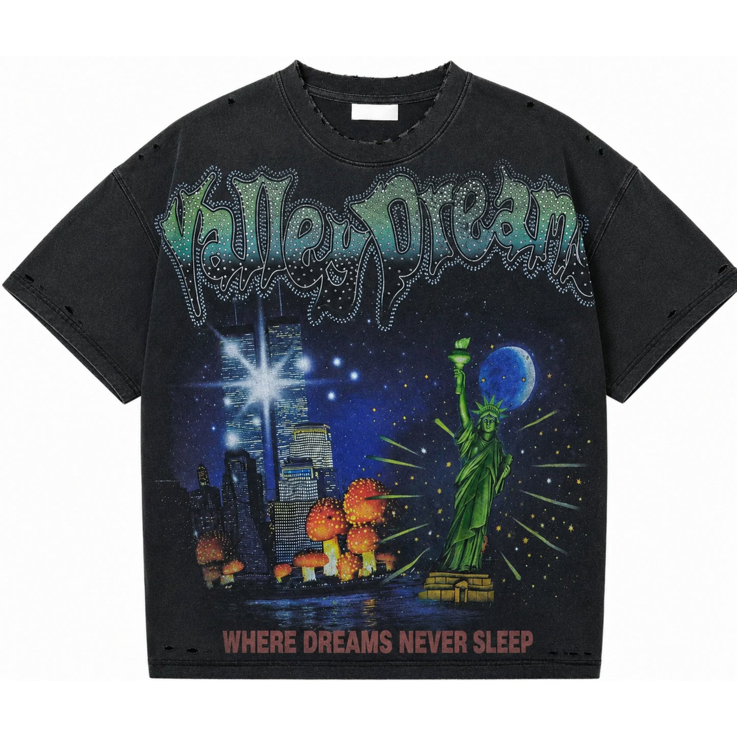 Vale Forever Skyline Bling Tee Black