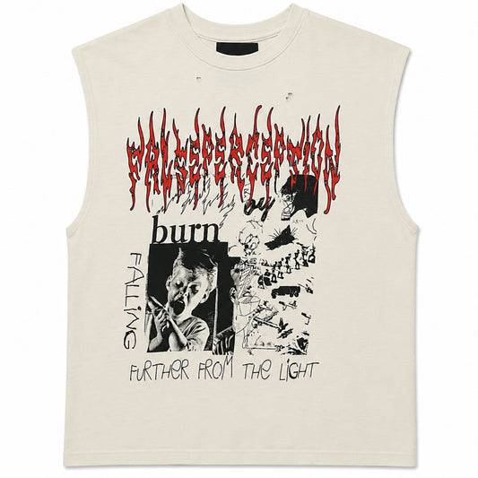 False Perception Burn Sleeveless Tee
