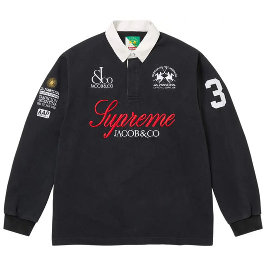 Supreme x La Martina x Jacob & Co Rugby Black
