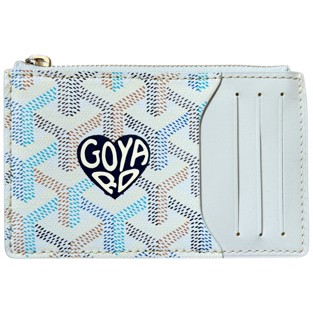 Goyard Bourbon Zipped Card Holder Blue