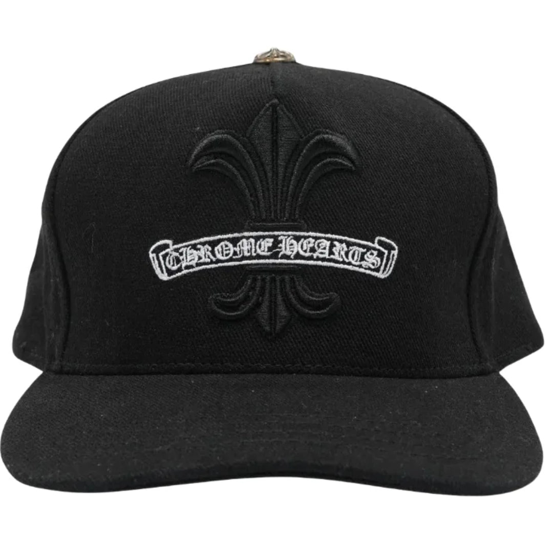 Chrome Hearts Fleur Scroll Logo Denim Hat