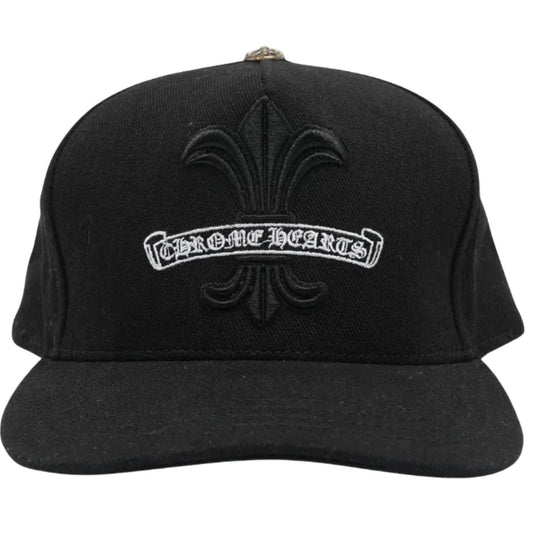 Chrome Hearts Fleur Scroll Logo Denim Hat