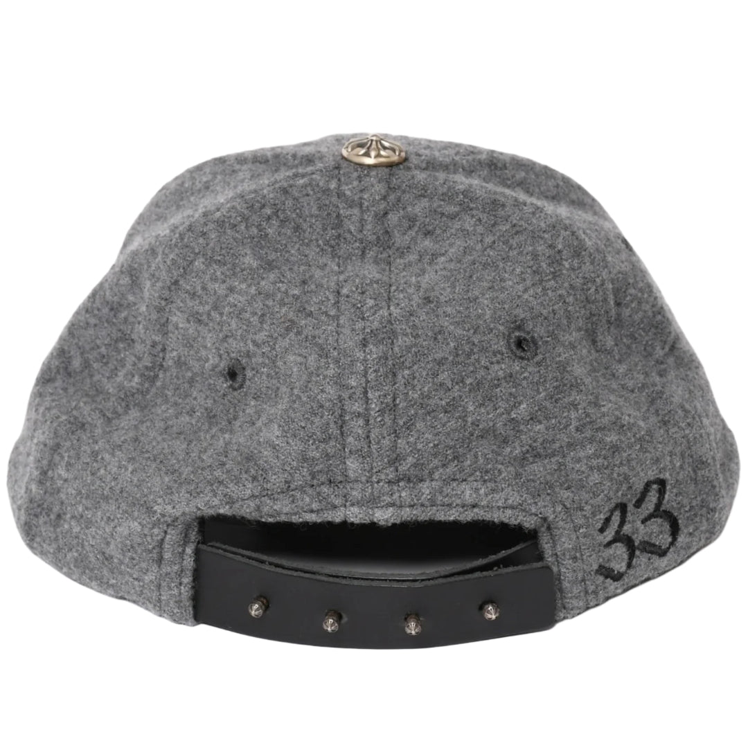 Chrome Hearts CH Logo Leather Patch Wool Baseball Hat