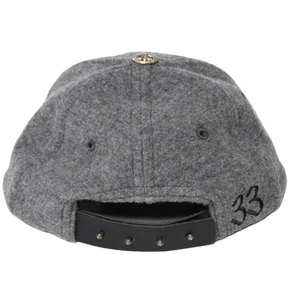 Chrome Hearts CH Logo Leather Patch Wool Baseball Hat