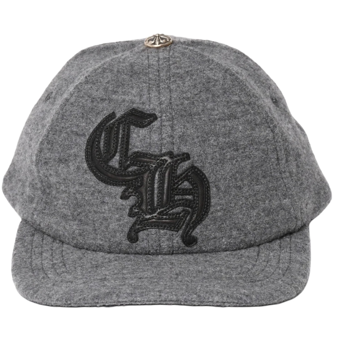Chrome Hearts CH Logo Leather Patch Wool Baseball Hat