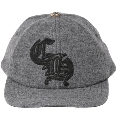 Chrome Hearts CH Logo Leather Patch Wool Baseball Hat