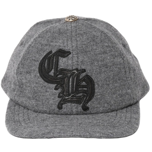 Chrome Hearts CH Logo Leather Patch Wool Baseball Hat