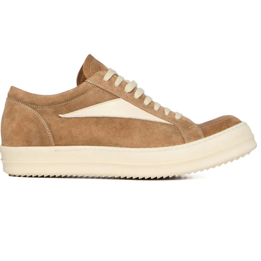 Rick Owens Vintage Sneaks Leather Sumi Brown
