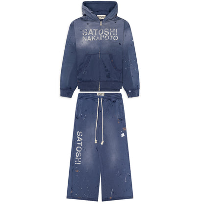 Satoshi Nakamoto Luke Fleece Sweatsuit Blue