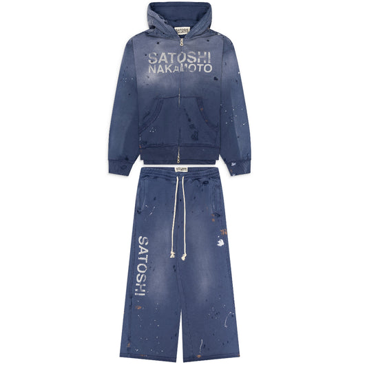 Satoshi Nakamoto Luke Fleece Sweatsuit Blue