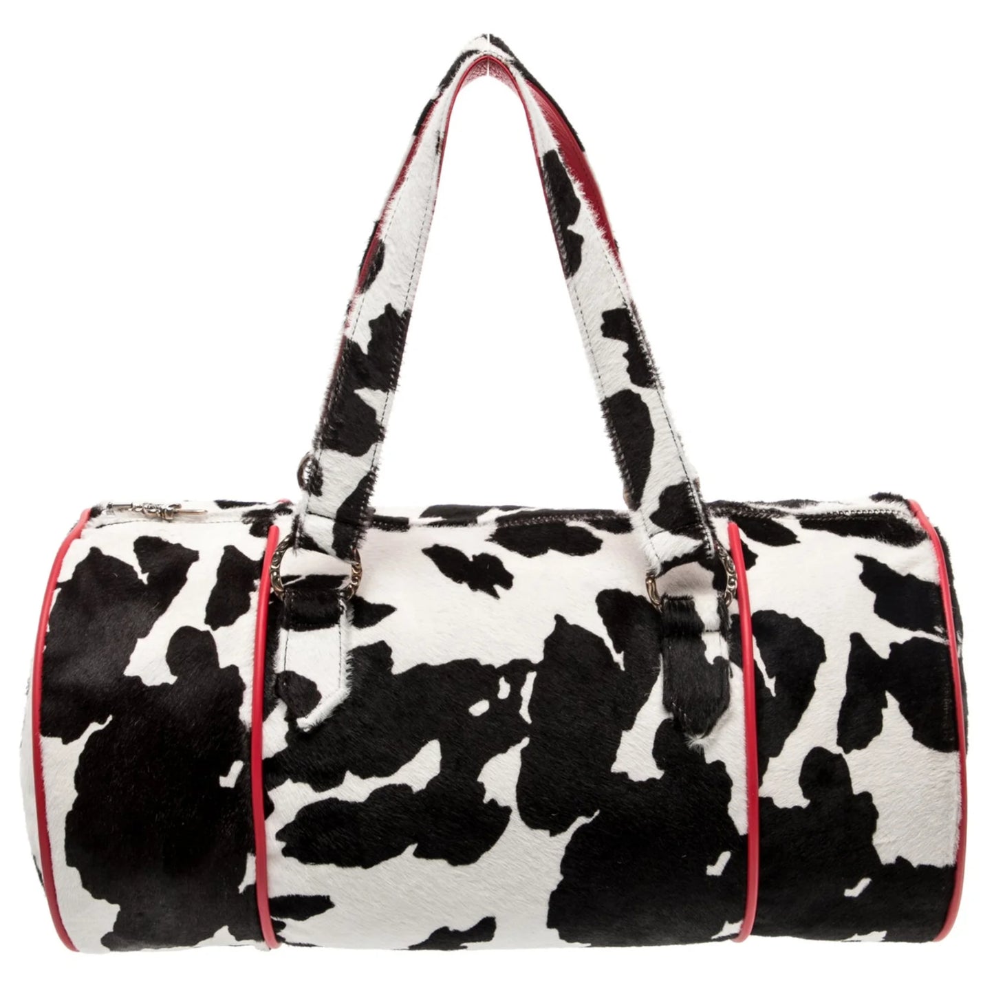 Chrome Hearts  Calf Hair Cross Patch Boston Mini Duffle Bag