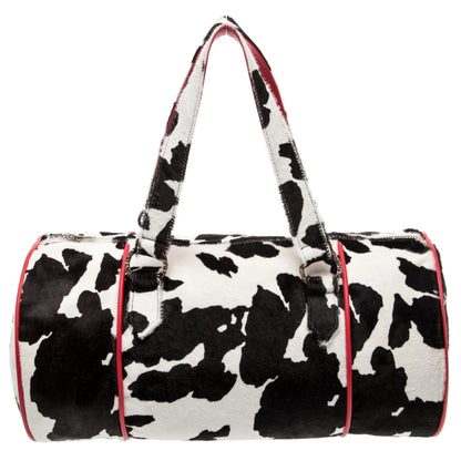 Chrome Hearts  Calf Hair Cross Patch Boston Mini Duffle Bag