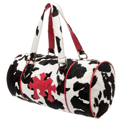 Chrome Hearts  Calf Hair Cross Patch Boston Mini Duffle Bag
