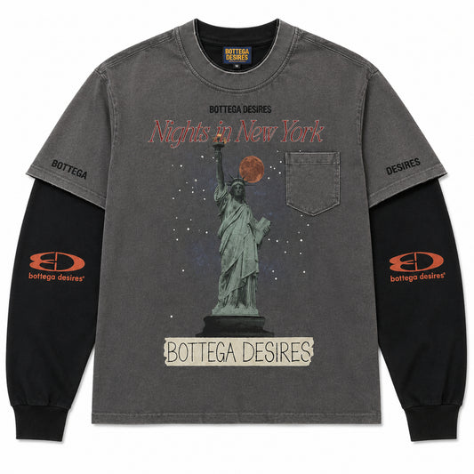 Bottega Desires Nights in NY Thermal Tee