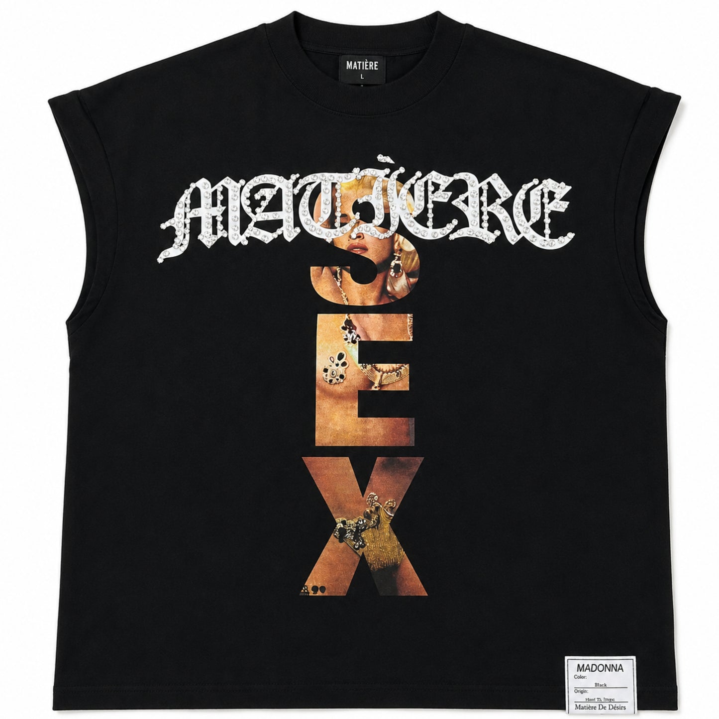 Matiere De Desirs Madonna Cutoff T-Shirt Black