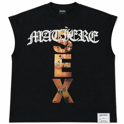 Matiere De Desirs Madonna Cutoff T-Shirt Black