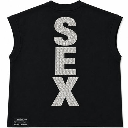 Matiere De Desirs Madonna Cutoff T-Shirt Black