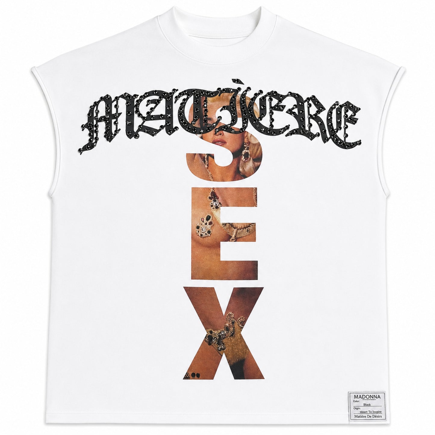 Matiere De Desirs Madonna Cutoff T-Shirt White