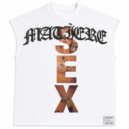 Matiere De Desirs Madonna Cutoff T-Shirt White