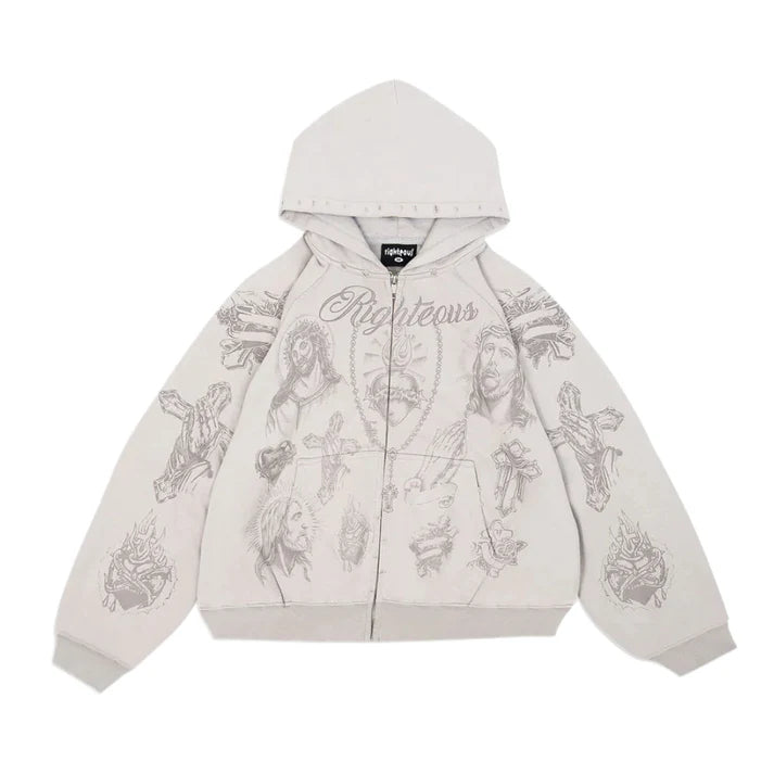 We Are Righteous Tatted Believer Zip Hoodie