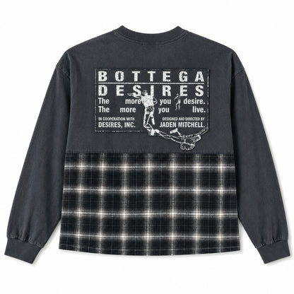 Bottega Desires Hybrid Flannel Long Sleeve Tee