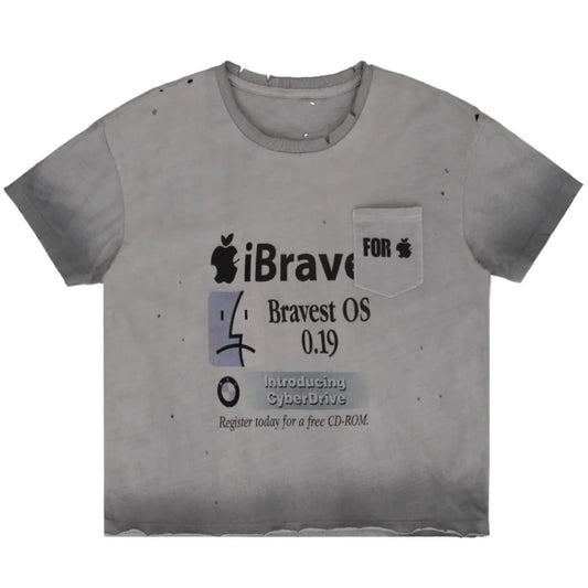 Bravest Studios Grey iBrave Vintage Tee
