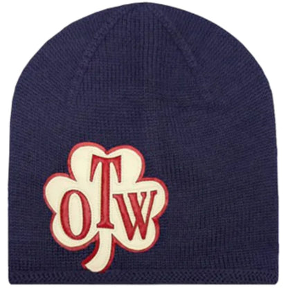 OTW Leather Patch Beanie