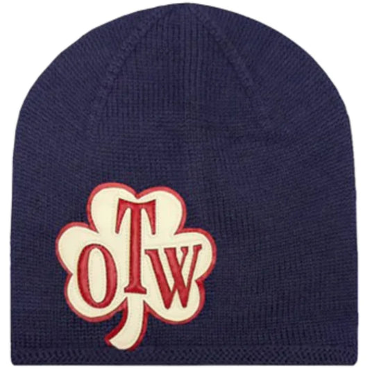OTW Leather Patch Beanie