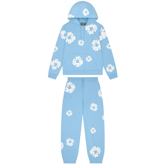 Denim Tears Light Blue Wreath Sweatsuit