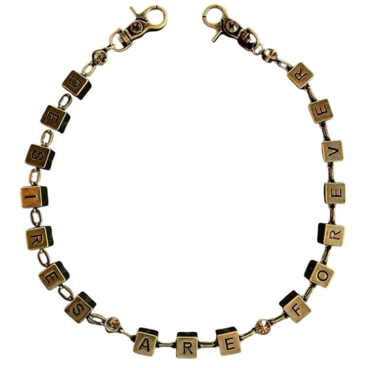 Bottega Desires Brass Dice Game Wallet Chain