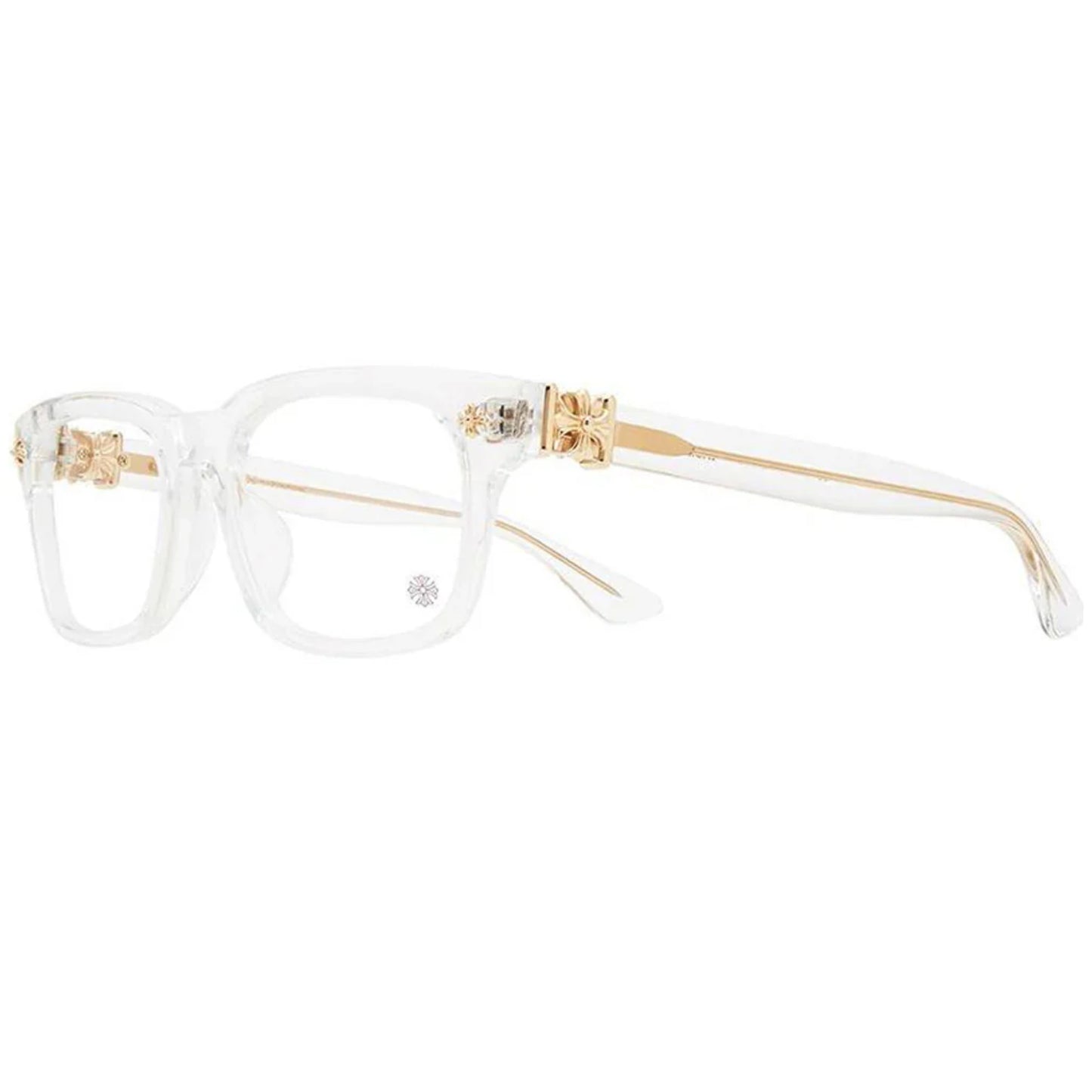 Chrome Hearts Vagilante Crystal/Gold Glasses
