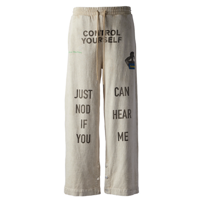 Astrum House Control Yourself Sweatpants White