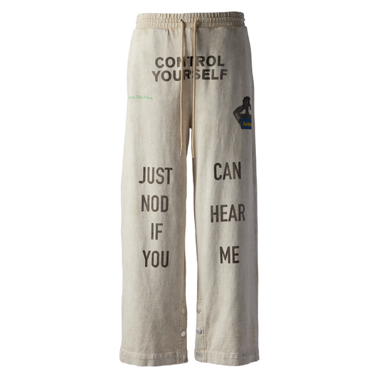 Astrum House Control Yourself Sweatpants White