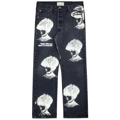 Better With Age Toile Black Denim Jeans