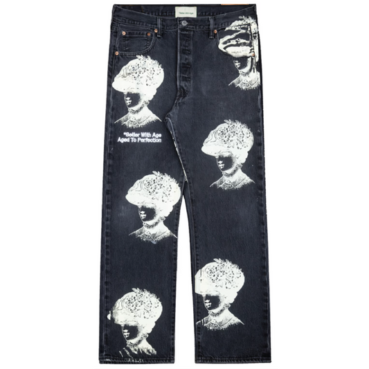 Better With Age Toile Black Denim Jeans