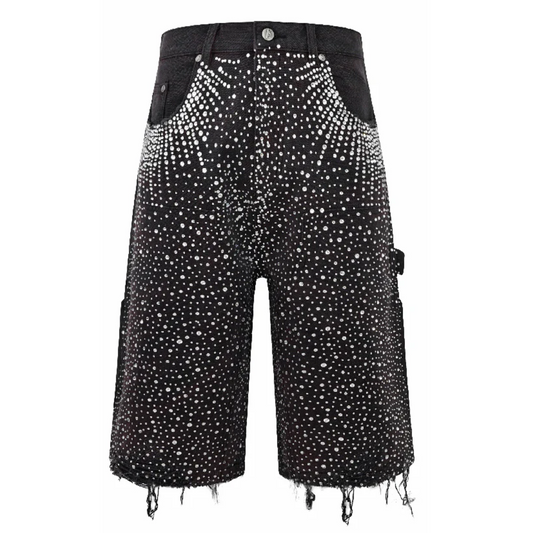 Birth of Royal Child Redial 20k Diamond Shorts in Washed Black