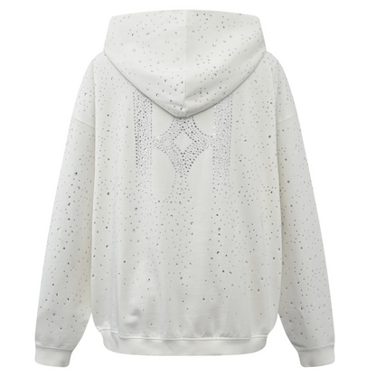 Birth of Royal Child 20K Swarovski Diamond Hoodie in White