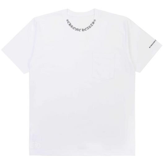 Chrome Hearts Neck Letters Logo Tee White