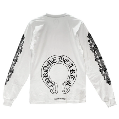 Chrome Hearts Horseshoe Long-Sleeve Tee White