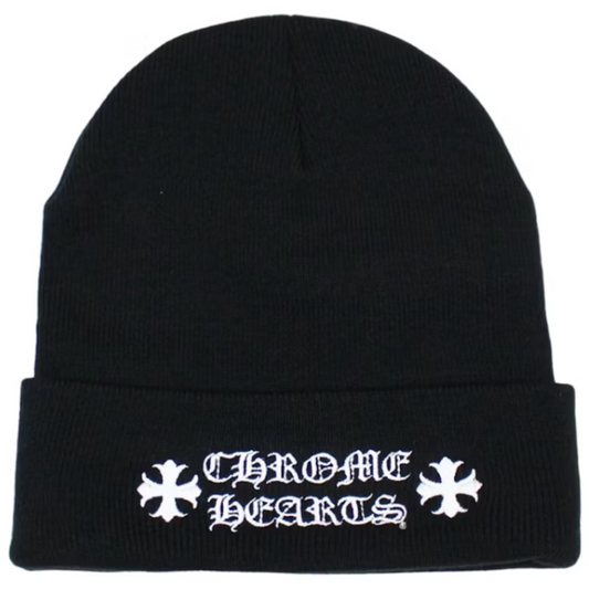 Chrome Hearts Vertical Logo Beanie Black