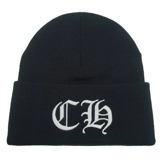 Chrome Hearts CH Logo Embroidered Black Beanie