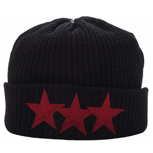 Chrome Hearts Cashmere Sludge Beanie Black/Red