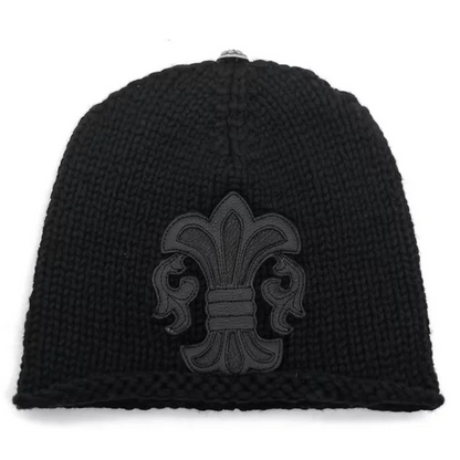 Chrome Hearts Fleur Patch Beanie Black