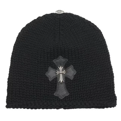 Chrome Hearts Cross Patch Cashmere Beanie W Sliver